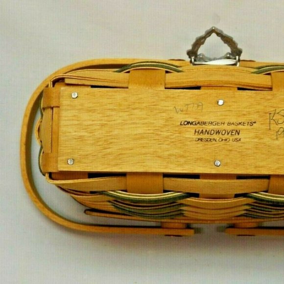 Longaberger 1998 Green Picture Perfect Sweetheart Series Basket Combo - Picture 14 of 15